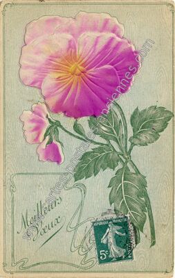 Carte postale ancienne Meilleurs Voeux — Meilleurs Voeux — Fantaisie
