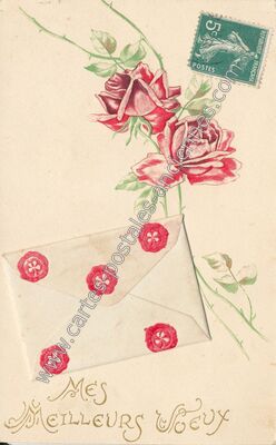 Carte postale ancienne Mes Meilleurs Voeux — Meilleurs Voeux — Fantaisie