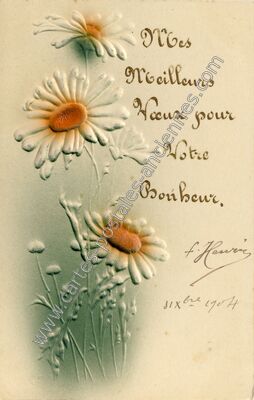 Carte postale ancienne Mes Meilleurs Voeux pour Votre Bonheur — Meilleurs Voeux — Fantaisie