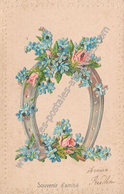 Carte postale ancienne Souvenir d'Amitie — Souvenir d'Amitie — Fantaisie