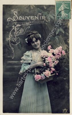 Carte postale ancienne Souvenir — Souvenir — Fantaisie