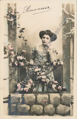 Carte postale ancienne Souvenir — Souvenir — Fantaisie