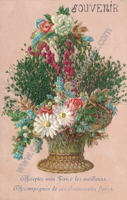 Carte postale ancienne Souvenir — Souvenir — Fantaisie