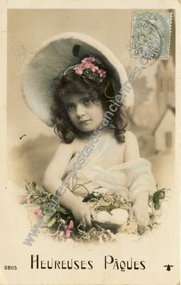 Carte postale ancienne Heureuses Paques — Heureuses Paques — Fantaisie