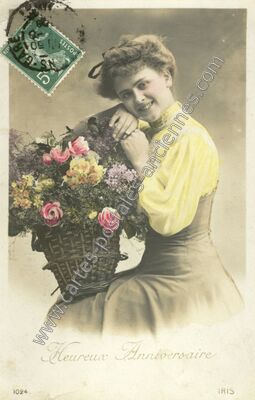 Carte postale ancienne Heureux Anniversaire — Heureux Anniversaire — Fantaisie