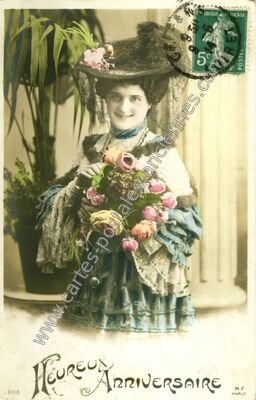 Carte postale ancienne Heureux Anniversaire — Heureux Anniversaire — Fantaisie