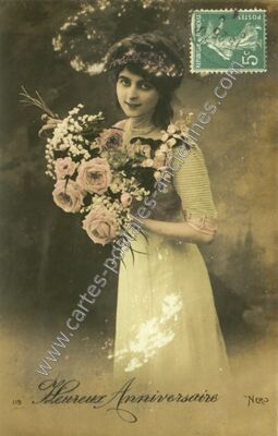 Carte postale ancienne Heureux Anniversaire — Heureux Anniversaire — Fantaisie