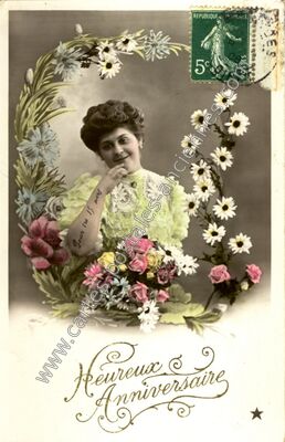 Carte postale ancienne Heureux Anniversaire — Heureux Anniversaire — Fantaisie