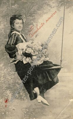 Carte postale ancienne Souhaits Sinceres — Souhaits Sinceres — Fantaisie