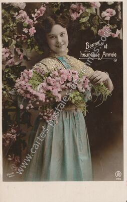 Carte postale ancienne Bonne et heureuse Année — Bonne et Heureuse An — Fantaisie