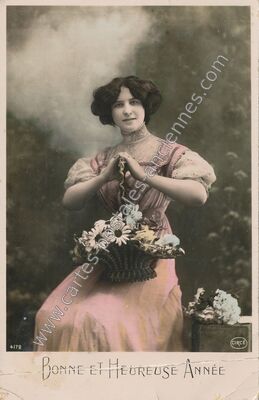 Carte postale ancienne Bonne et Heureuse Année — Bonne et Heureuse An — Fantaisie