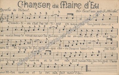 Carte postale ancienne Chanson du Maire — Chanson — Fantaisie