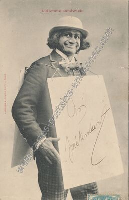 Carte postale ancienne L'Homme Sandwich — L'Homme Sandwich — Fantaisie