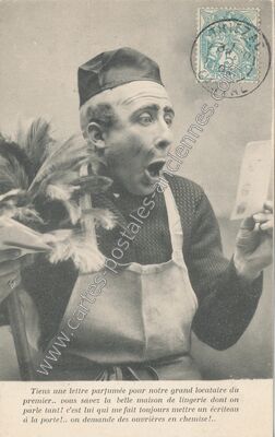 Carte postale ancienne La lettre parfumée — La Lettre — Fantaisie