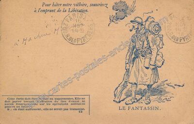 Carte postale ancienne Le Fantassin — Fantassin — Militaire