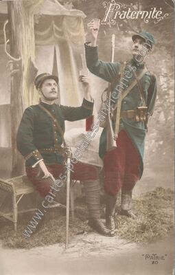Carte postale ancienne Fraternite — Fraternite — Militaire