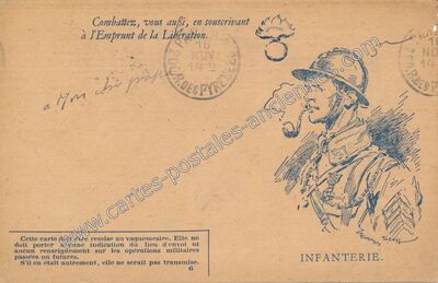 Carte postale ancienne Infanterie — Infanterie — Militaire