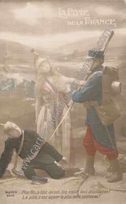 Carte postale ancienne La Pitié de la France — La Pitie — Militaire
