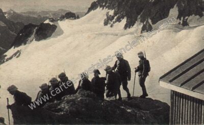 Carte postale ancienne Patrouille de Haute Montagne — Patrouille de Haute — Militaire
