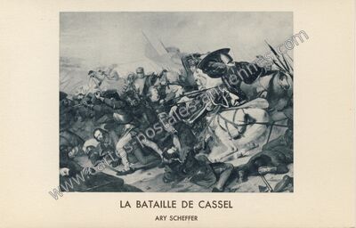 Carte postale ancienne Bataille de Cassel — Bataille de Cassel — Tableau