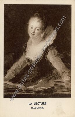 Carte postale ancienne La Lecture — La Lecture — Tableau