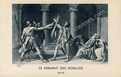 Carte postale ancienne Le Serment des Horaces — Serment des Horaces — Tableau