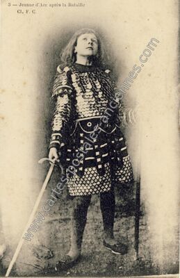 Carte postale ancienne Jeanne d'Arc après la Bataille — Jeanne d'Arc — Personnage