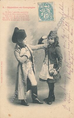 Carte postale ancienne Napoléon en Campagne — Napoleon — Personnage