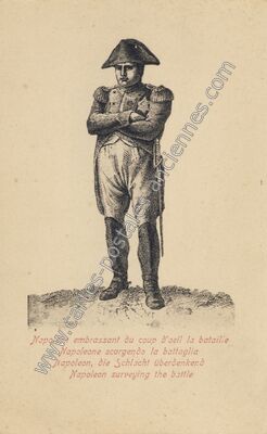 Carte postale ancienne Napoléon embrassant du coup d'oeil la bataille — Napoleon — Personnage
