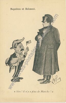 Carte postale ancienne Napoléon et Delcassé — Napoleon — Personnage