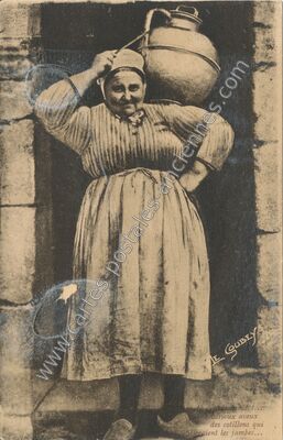 Carte postale ancienne Porteuse d'Eau — Porteuse d'Eau — Personnage