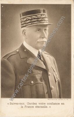 Carte postale ancienne Marechal Petain — Marechal Petain — Personnage
