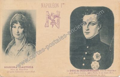 Carte postale ancienne Famille Napoleon Ier