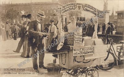 Carte postale ancienne Der Berliner Würstelmax — Berliner — Allemagne