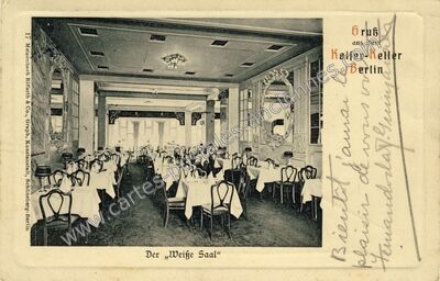 Carte postale ancienne Der „Weiße Saal“ — Berlin — Allemagne
