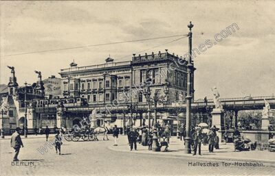 Carte postale ancienne Hallesches Tor-Hochbahn — Berlin — Allemagne