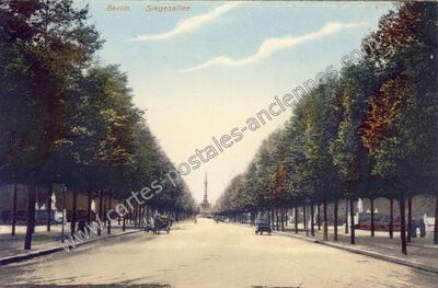 Carte postale ancienne Siegesallee — Berlin — Allemagne