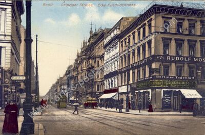 Carte postale ancienne Leipziger Strasse. Ecke Friedrichstrasse — Berlin — Allemagne