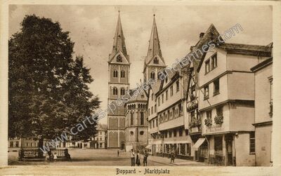Carte postale ancienne Marktplatz — Boppard — Allemagne