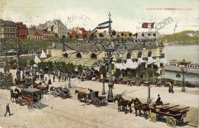 Carte postale ancienne Alster Pavillon — Hamburg — Allemagne