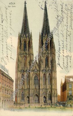 Carte postale ancienne Der Dom — Koln — Allemagne