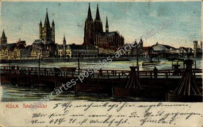 Carte postale ancienne Totalansicht — Koln — Allemagne