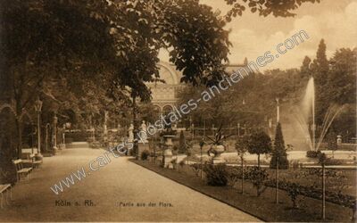 Carte postale ancienne Partie aus der Flora — Koln — Allemagne