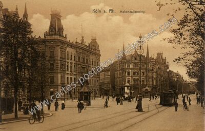 Carte postale ancienne Hohenzollernring — Koln — Allemagne