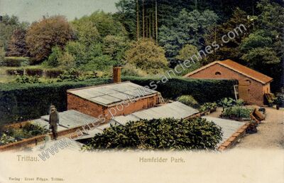 Carte postale ancienne Hamfelder Park — Trittau — Allemagne
