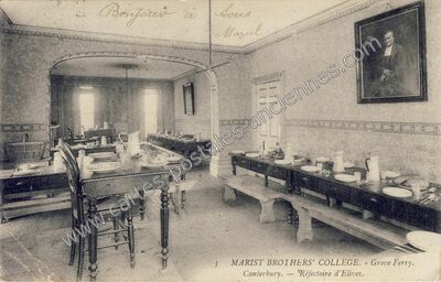 Carte postale ancienne MARIST BROTHERS' COLLEGE. - Réfectoire d'Elèves — Canterbury — Angleterre