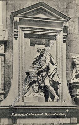 Carte postale ancienne Shakespeare's Monument — London w — Angleterre