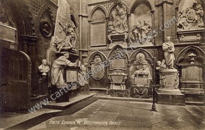 Carte postale ancienne Poets' Corner — London w — Angleterre