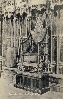 Carte postale ancienne Coronation Chair — London w — Angleterre