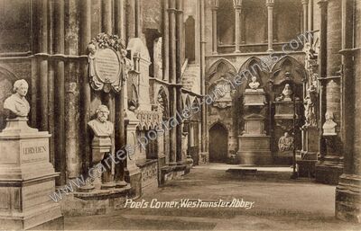 Carte postale ancienne Poet's Corner — London w — Angleterre